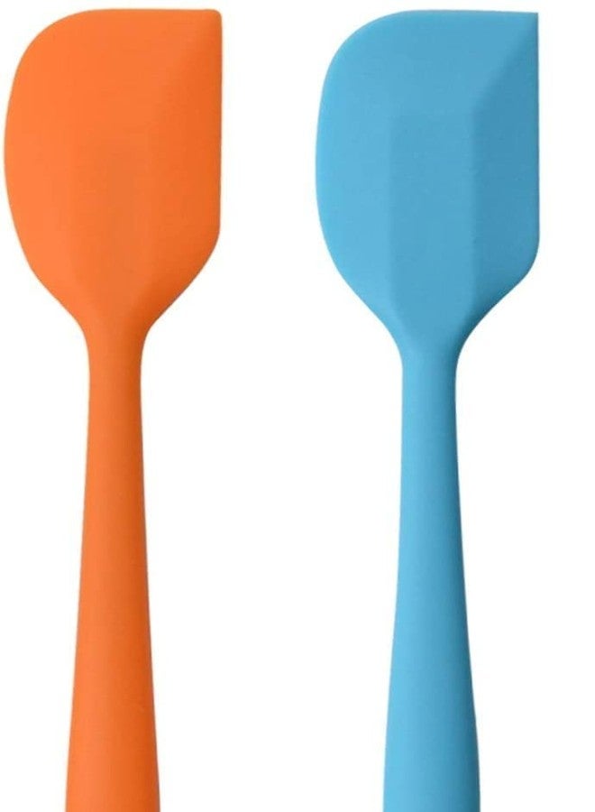 STAGER Non-Stick Silicone Spatula Reusable Kitchen for Cooking Multicolor Spatula Pastry for Cake Mixer, Cooking, Baking and Glazing, Dishwasher Safe, Multipurpose Spatula (Pack of 2). - Image 1